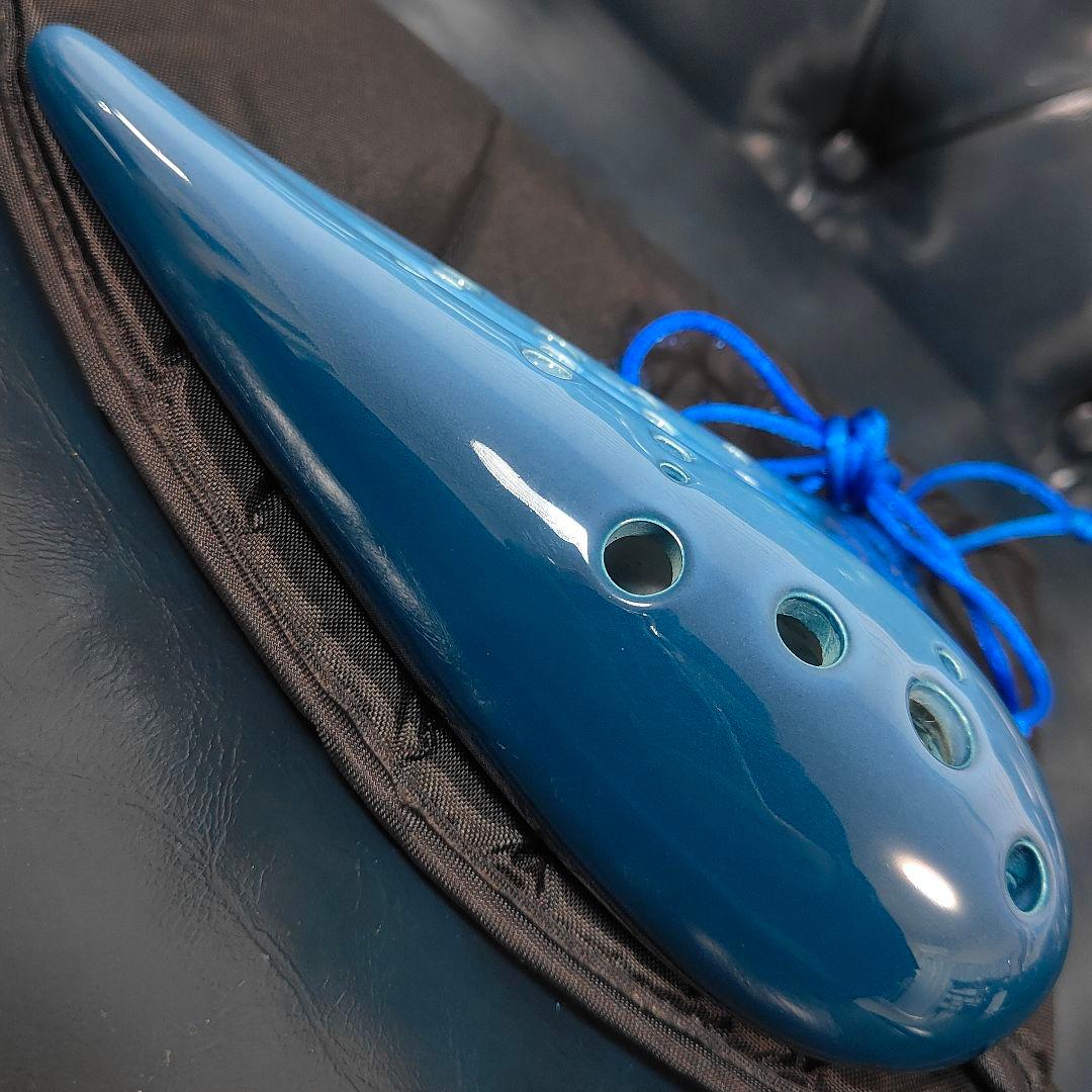 ​【極美品】TNG トリプルオカリナ ACモデル 青色陶器