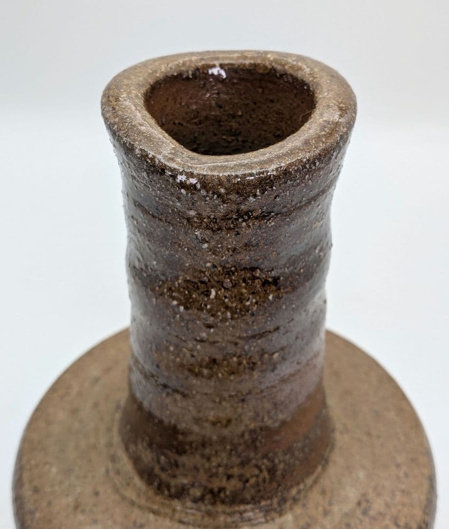 越智龍一 備前焼 花入 用心箱合布 花器 花瓶 フラワーベース 花生 一輪挿し