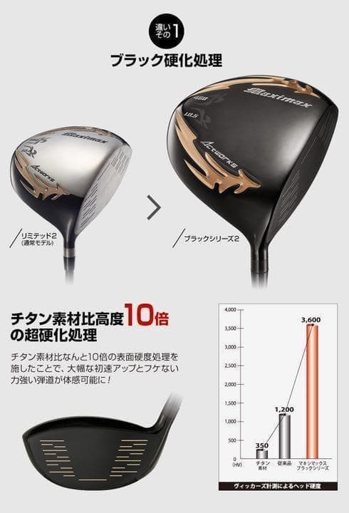 ◆高反発加工済み! マキシマックス ブラック2 極軽量32g三菱プラチナ飛匠!