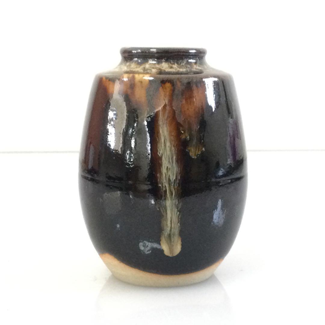 京焼 肩衝茶入 桶谷定一作 茶道具 供箱 T868