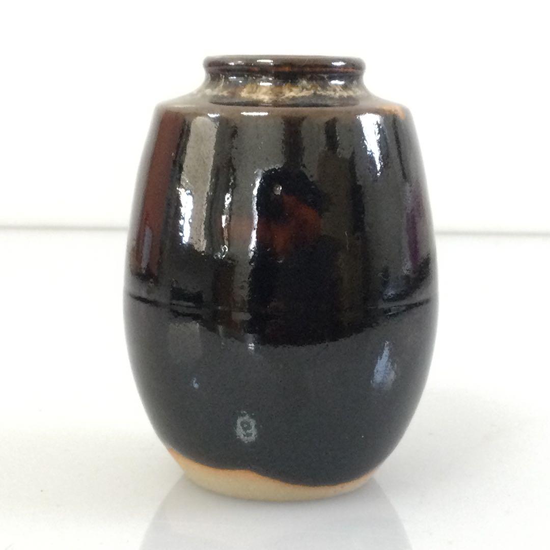京焼 肩衝茶入 桶谷定一作 茶道具 供箱 T868