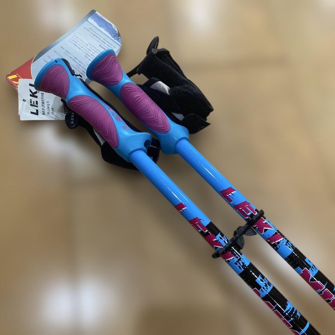 LEKI レキ スキーストック ブラック&ブルー 新品未使用