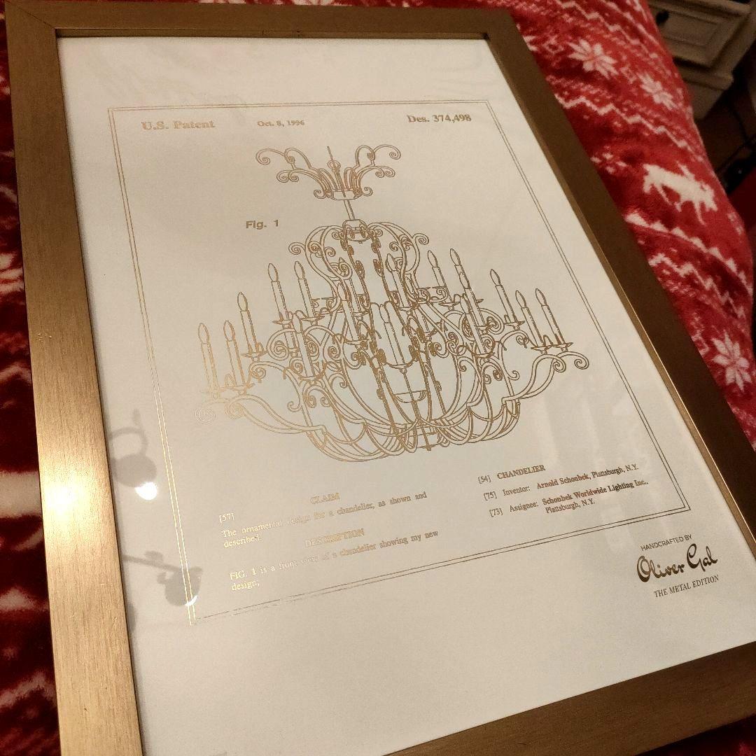 【限定品】オリバーガル Chandelier 1996 ブループリント金箔アート