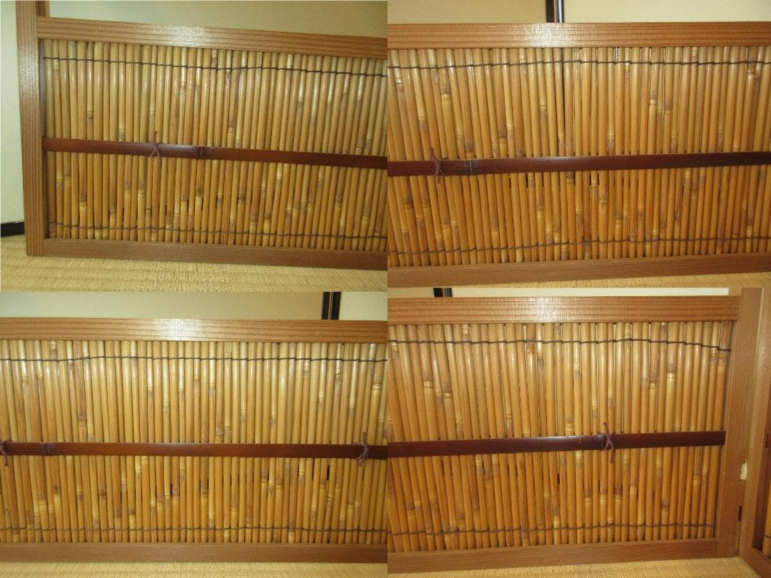 送料込【逢絢亭】茶道具 風炉先 すだれ風炉先 夏用 片面使い 木地 木製 紙箱