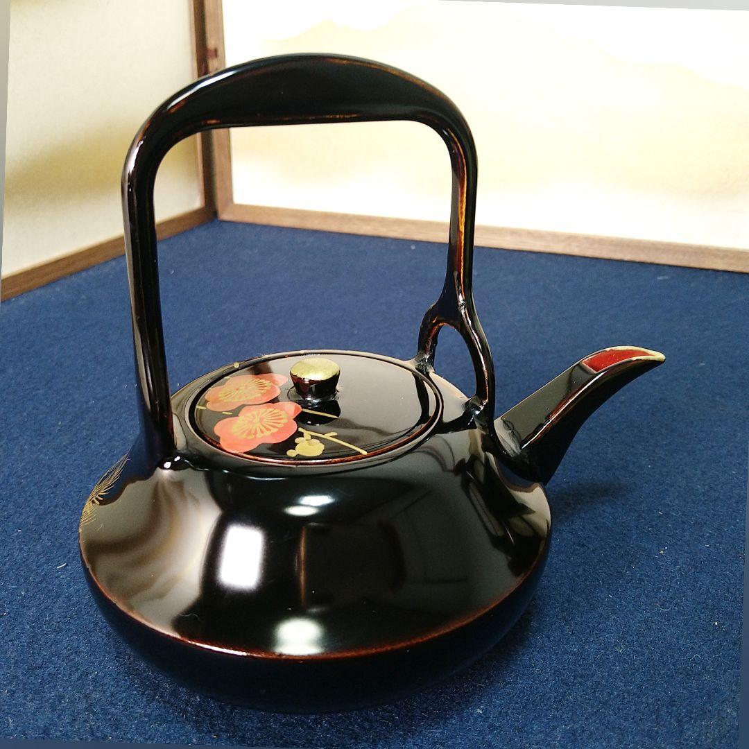 AH54 お屠蘇セット 木製漆塗 蒔絵 松竹梅図 専用紙箱入