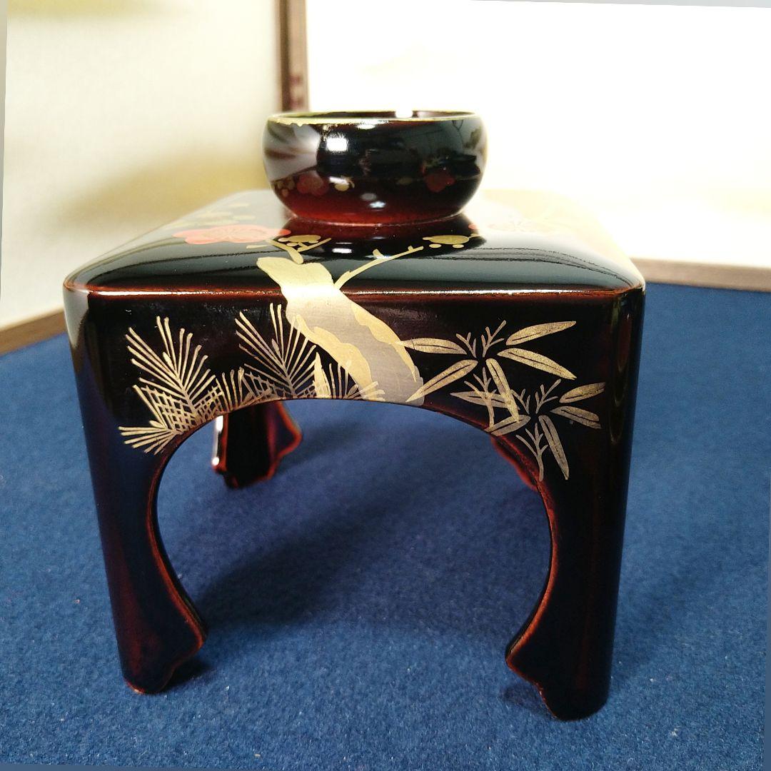 AH54 お屠蘇セット 木製漆塗 蒔絵 松竹梅図 専用紙箱入