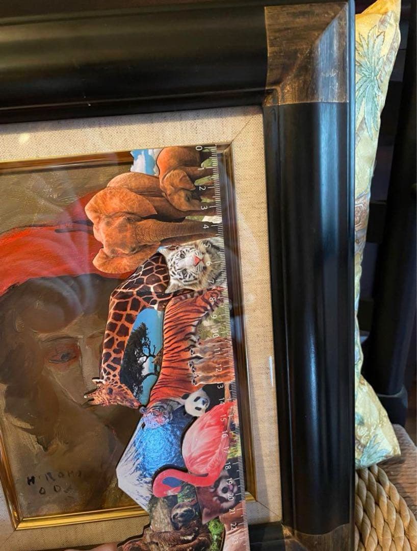 油彩画 赤い帽子 絵画　織田廣喜　少女　織田ひろき　美術品　アート　おだひろき