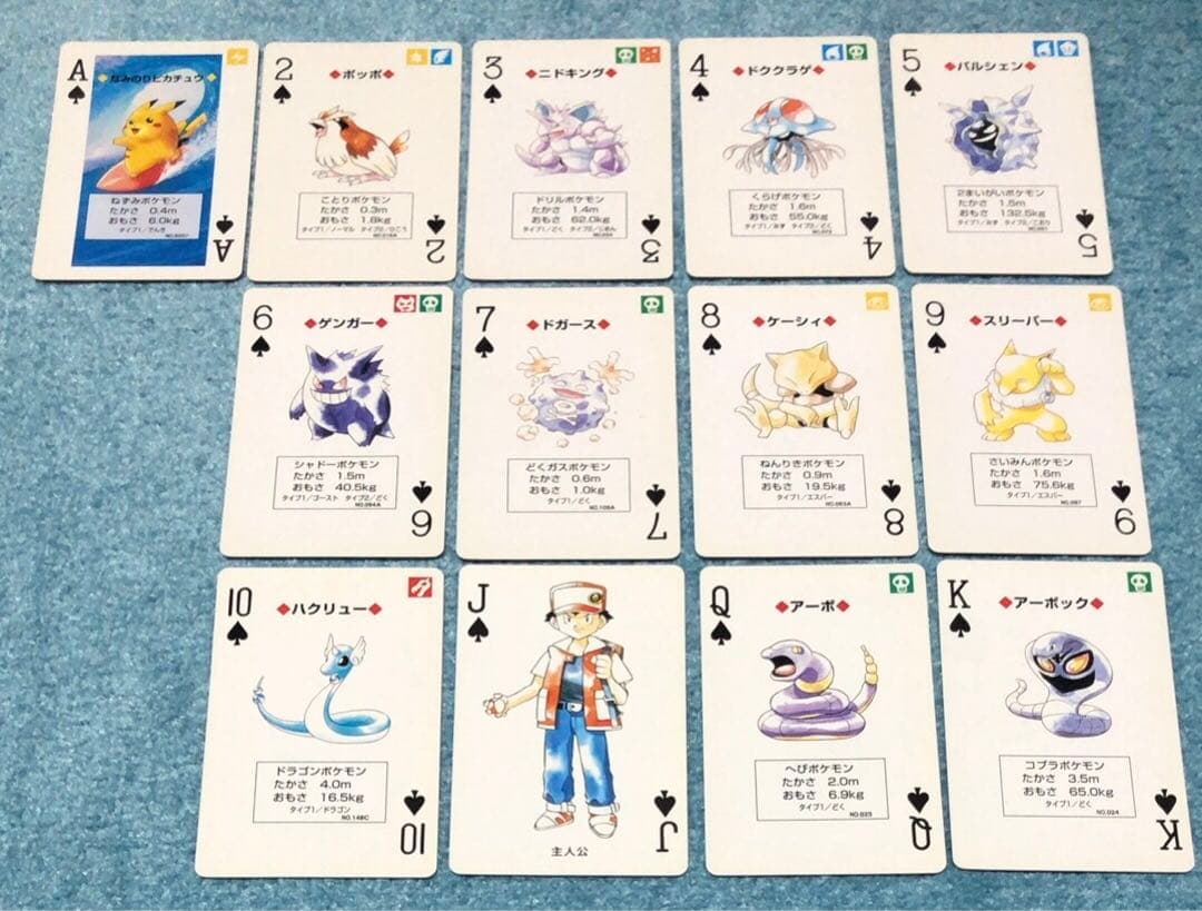 【希少】ポケットモンスター青　トランプ Nintendo 1998 初代ポケモン