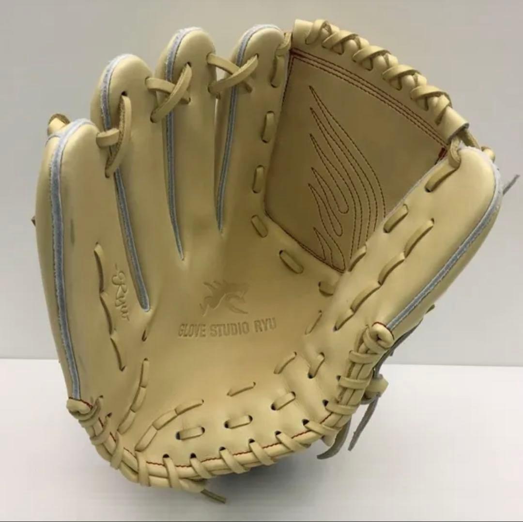 未使用　RYU　リュウ　硬式　左　投手用　キャメル色