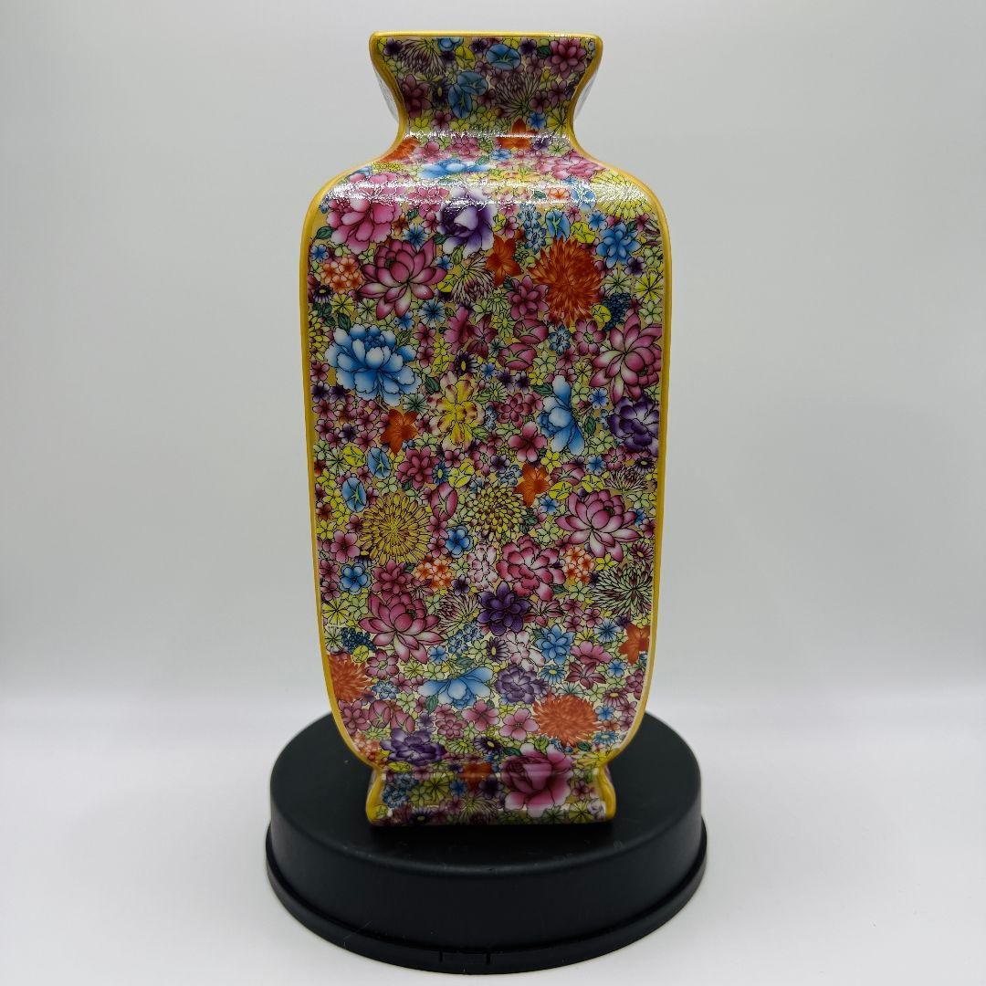 R108 万華彩蒔絵 花瓶（かびん）陶磁器 アンティーク