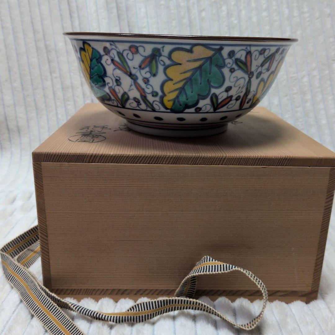 平安祥堂　手塚祥堂　紅毛菓子鉢　茶道具　菓子鉢　元箱　木箱