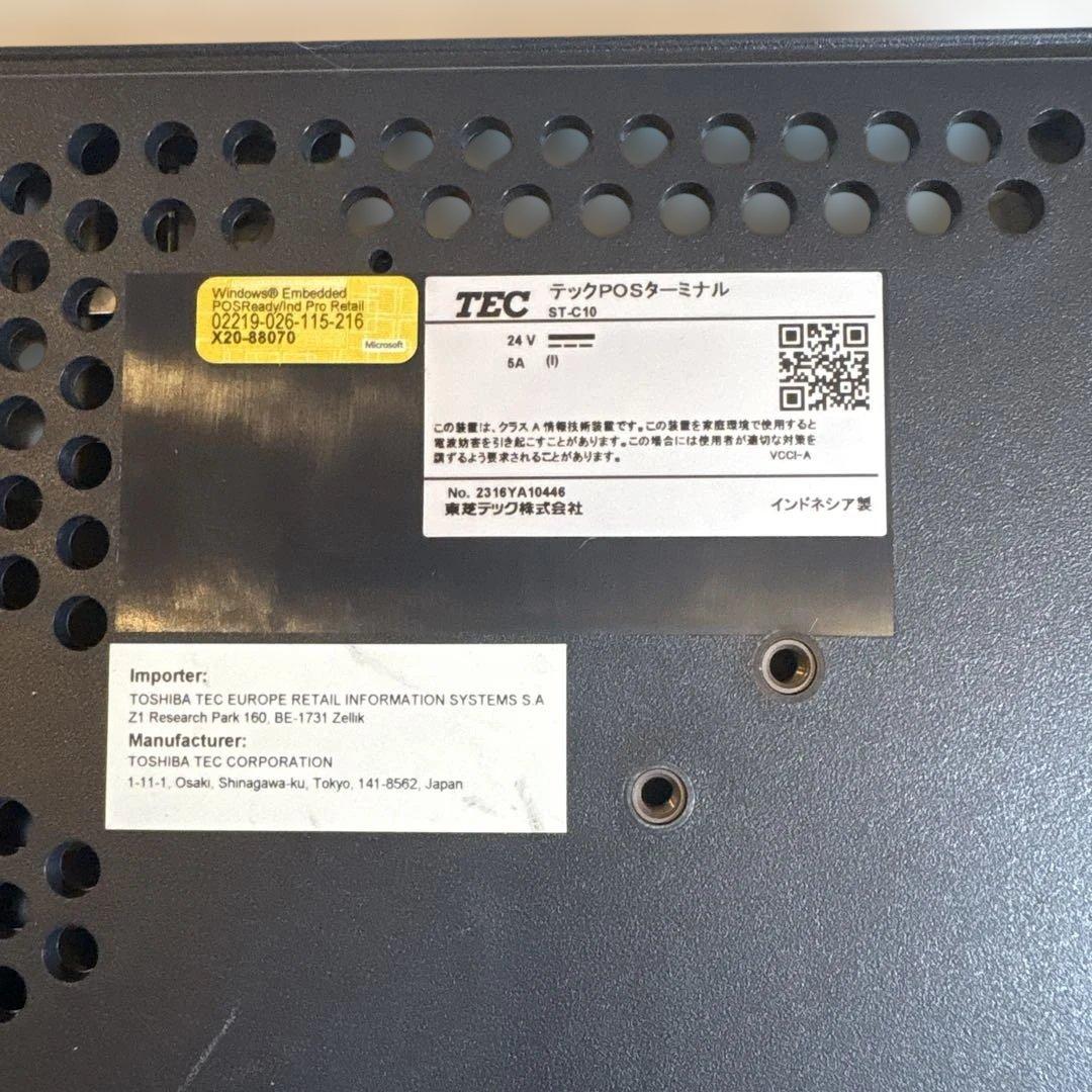 TEC POSターミナル一式 ST-C10 ドロワー付 中古