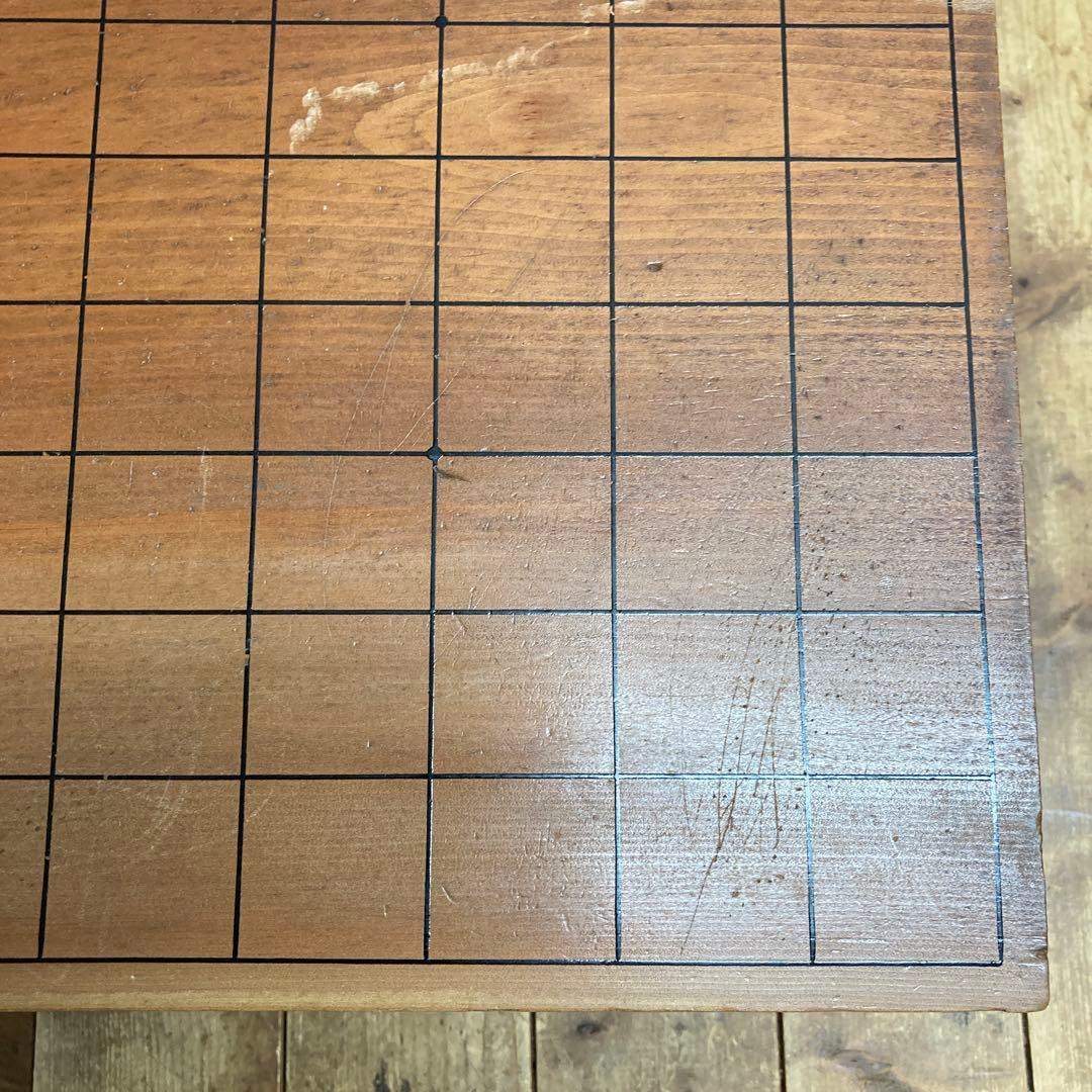 B-4 【味のある古道具】脚付き 将棋盤 ヘソあり 天然木 囲碁 将棋 レトロ