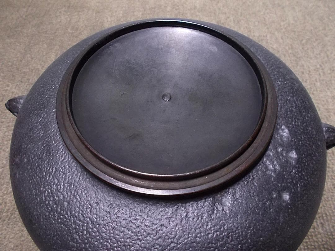 茶道具 風炉型野々田電熱器 黒真塗 茶釜 送料込み