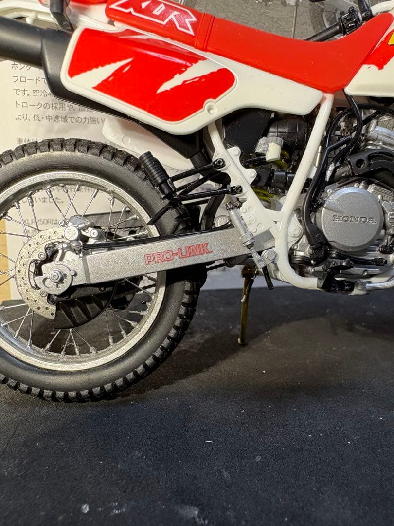 【完成品】ハセガワ1/12ホンダXLR BAJAスポーク張替え済(ステンレス)