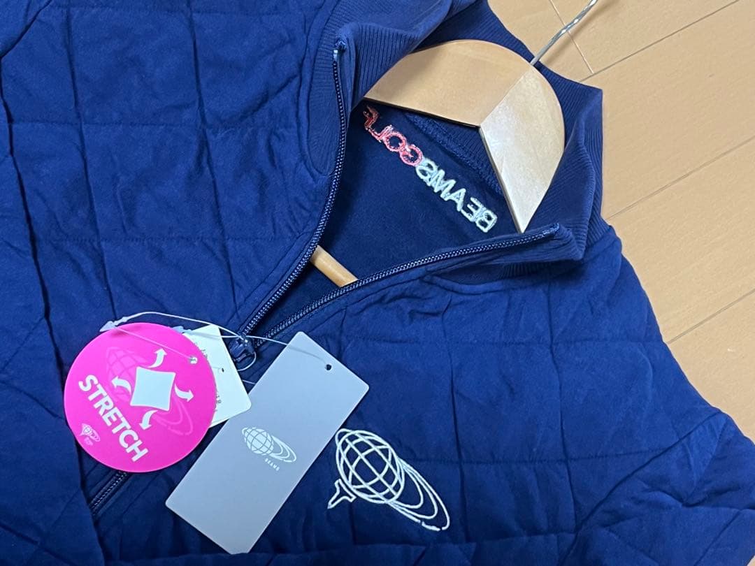 BEAMS GOLF ネイビーキルティングジャケット【新品未使用】サイズＬ