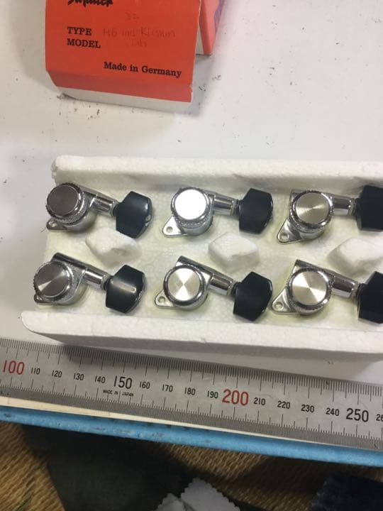 エレキギター用片連糸巻き(6連/ebony)