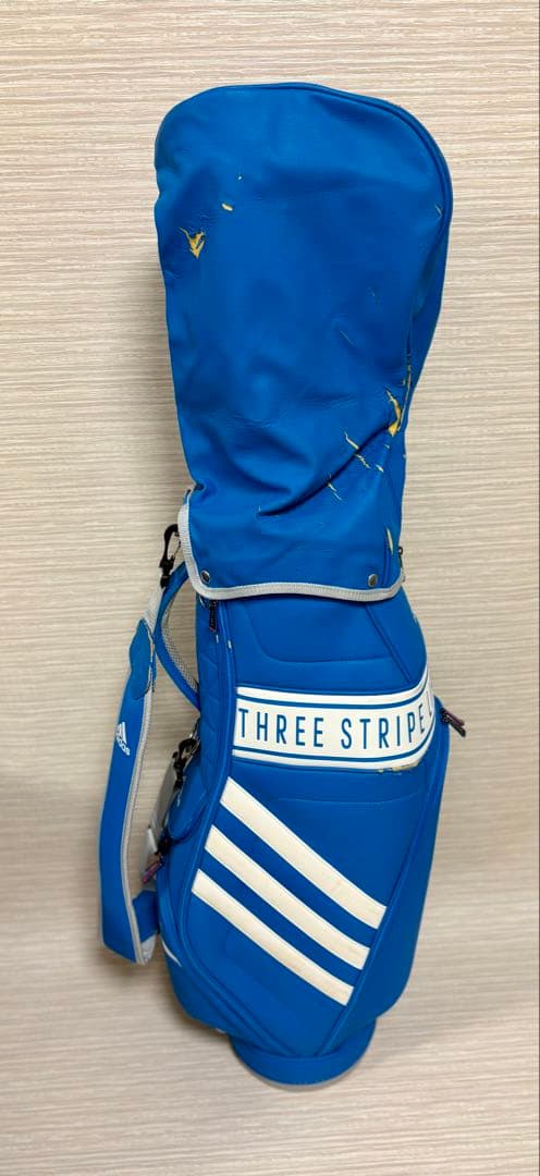 adidas Three Stripe Life キャディバッグ　青