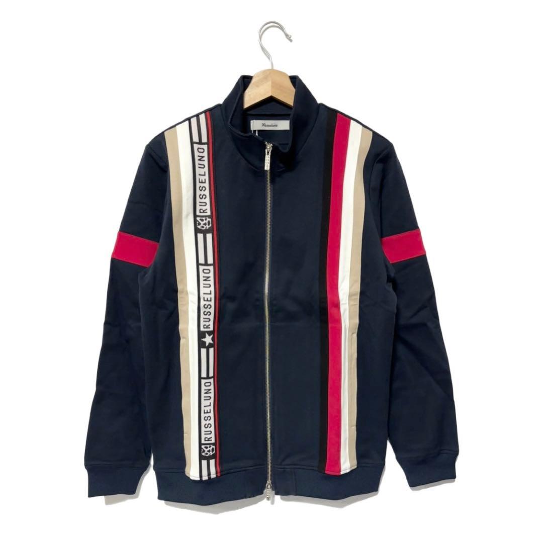新品 ラッセルノ ゴルフ ライン トラック ジャージ ジャケット ネイビー M