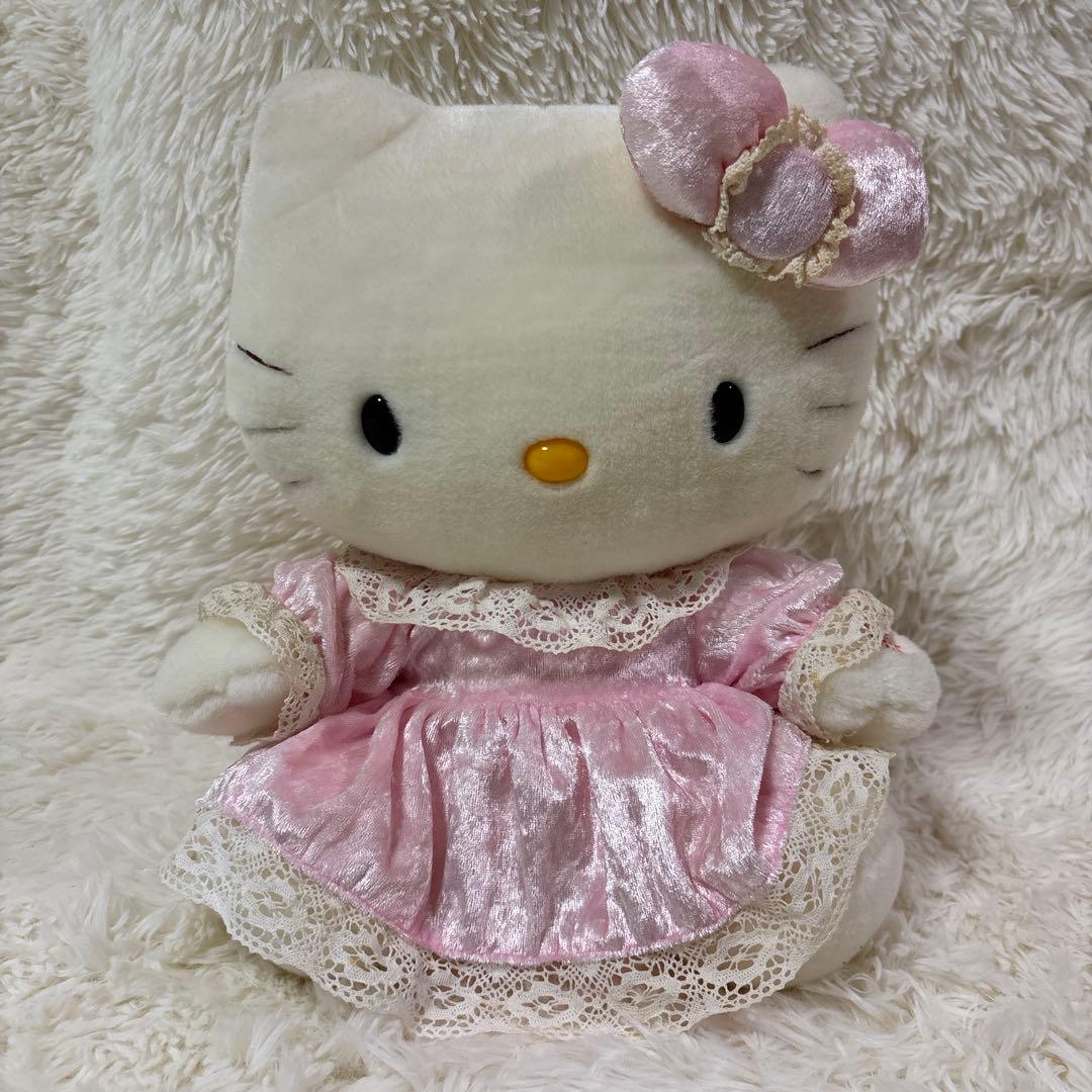 ビンテージ　ハローキティ ぬいぐるみ ピンクドレス 約30cm　メロディ