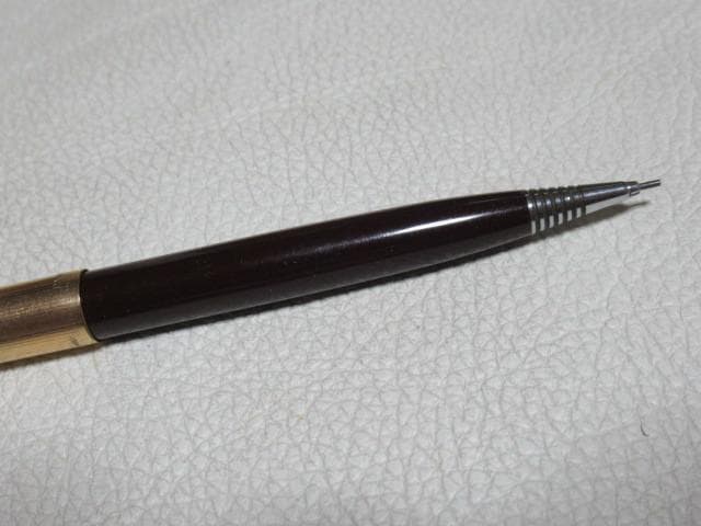◆美品 1940年代 米国製！パーカー 金キャップ えんじ軸 ノック式ペンシル