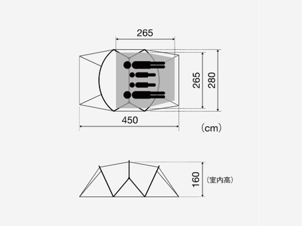 【ほぼ未使用・美品】 Peak ランドネスト M テント＆マットシート