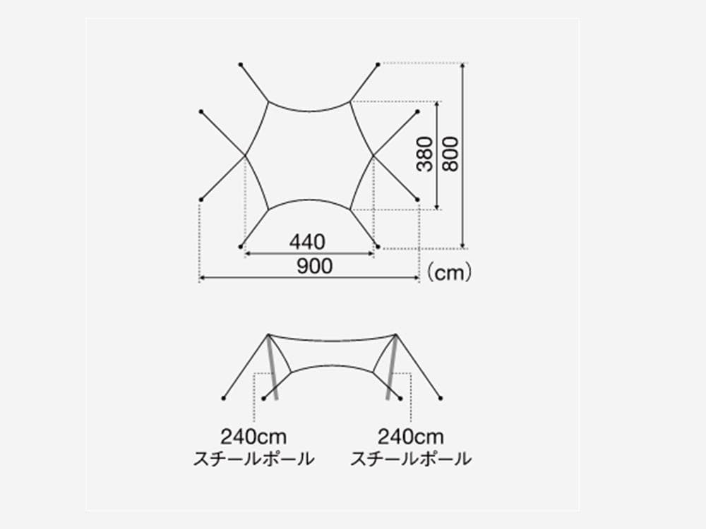 【ほぼ未使用・美品】 Peak ランドネスト M テント＆マットシート