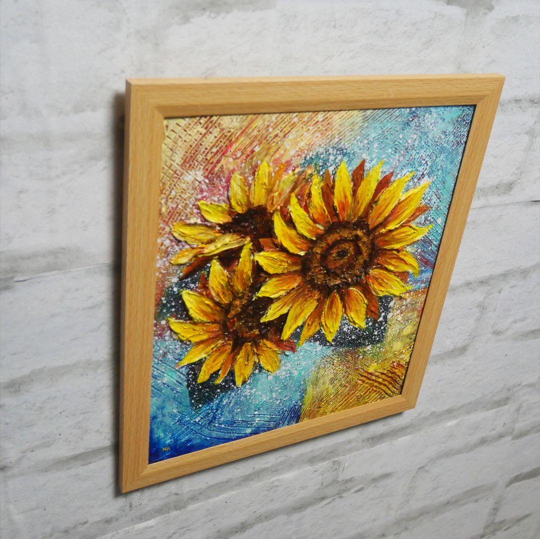 油絵 油彩 油彩画 絵 絵画【向日葵】