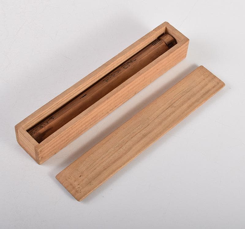 茶道具　竹　茶杓　竹阿弥書　銘「花の露」共筒　時代箱　V　R5000