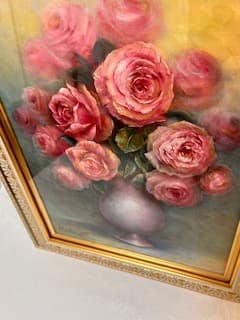 中島敏春★【薔薇】★真作保証★ 1点物/原画★キャンバスF6号★直筆サイン★