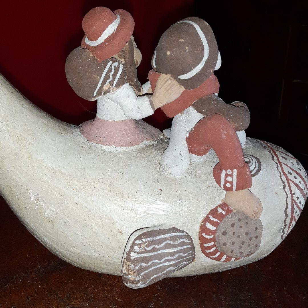 ペルー　彩色土器　クジラ　インカ