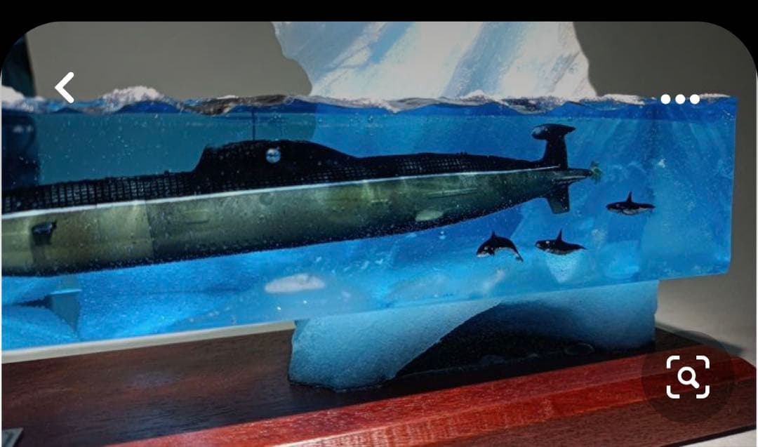 タイフーン級潜水艦　流氷ジオラマ