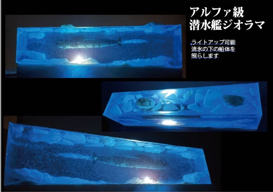 タイフーン級潜水艦　流氷ジオラマ