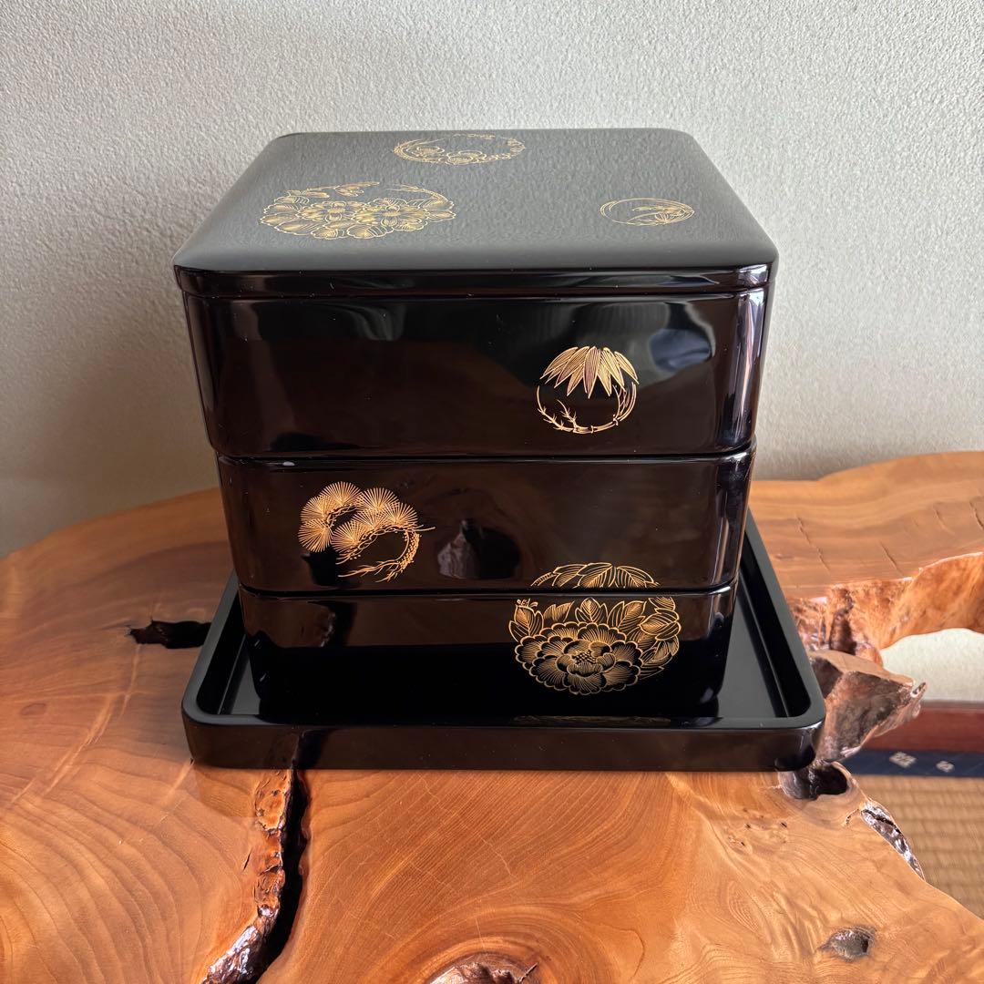越前塗 御重箱 越前漆器 三段重