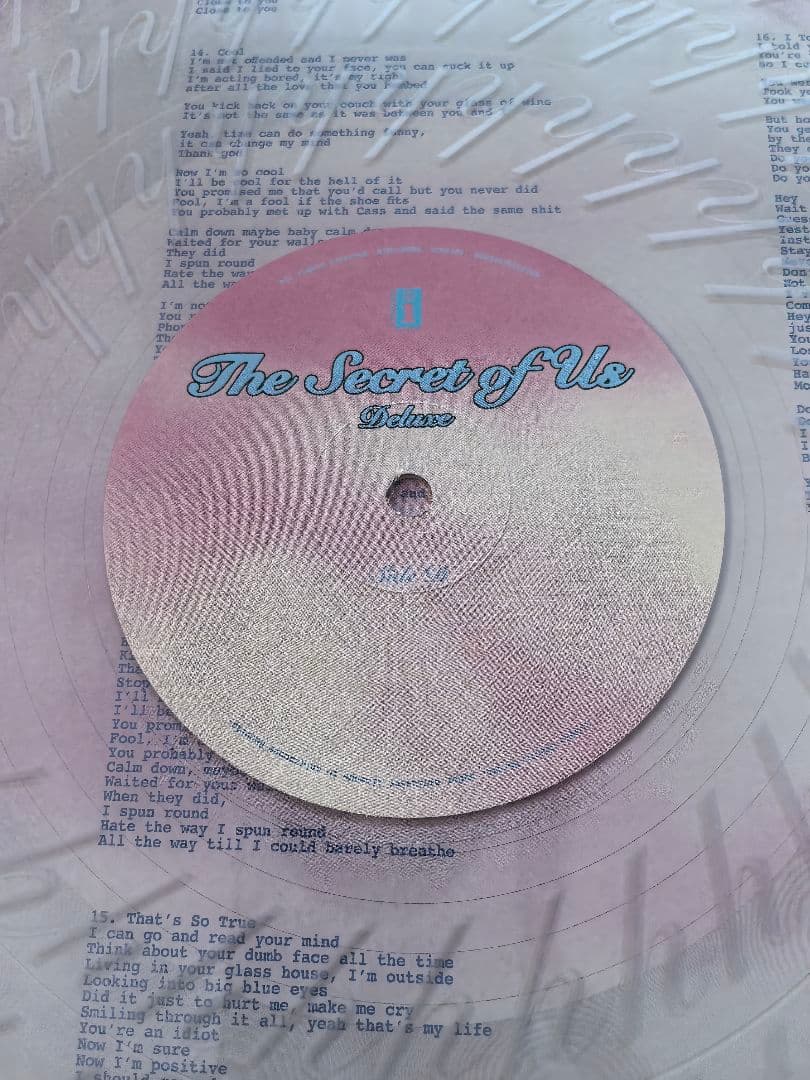 Gracie Abrams-Secret Of Us （クリアヴァイナル2LP）