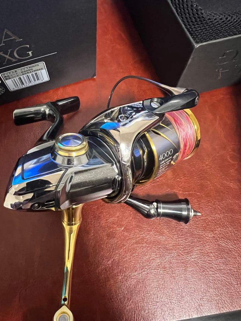 シマノ ステラ 4000XG 夢屋ハンドル　スプール付き