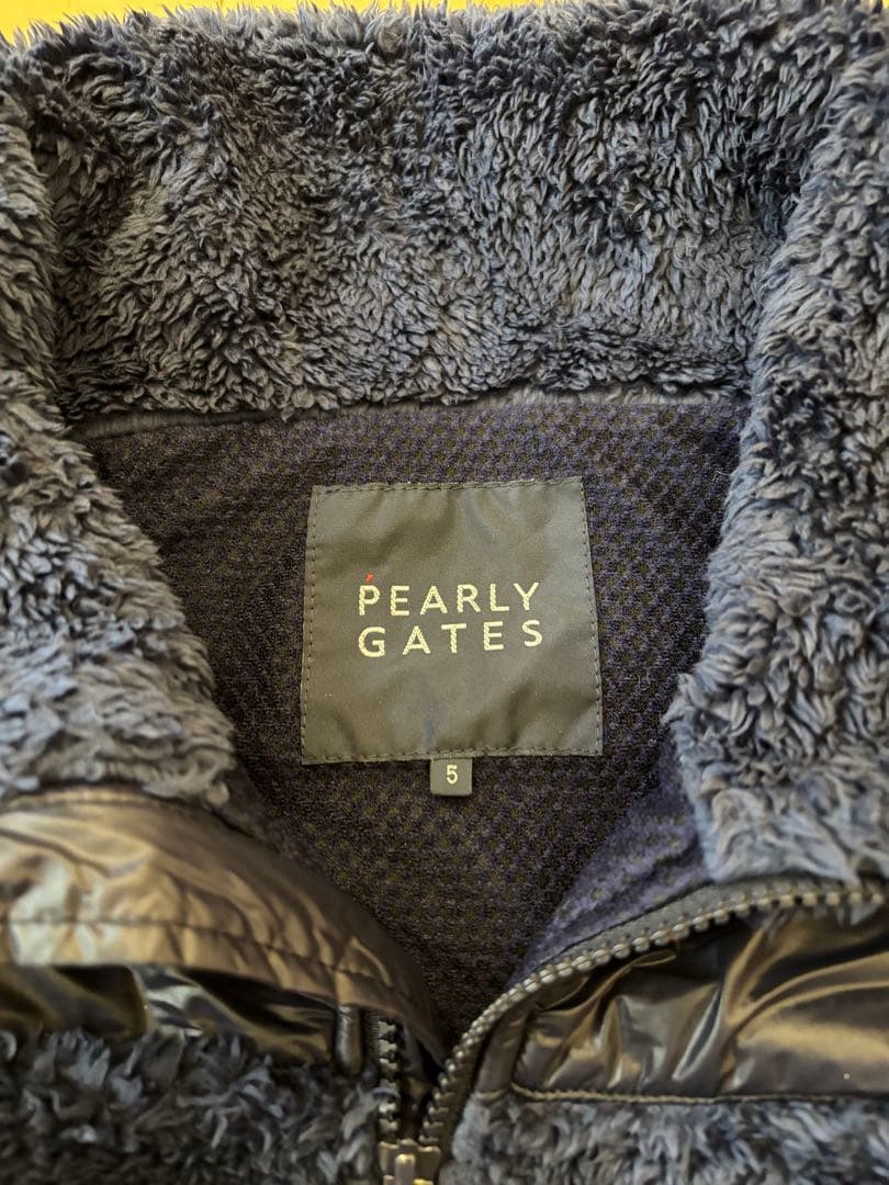 美品 PEARLY GATES フリース ボア ベスト パーリーゲイツ