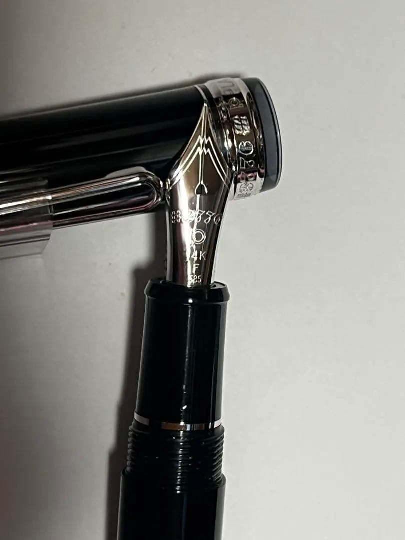 プラチナ　#3776　センチュリー　14K細字（F）　ブラックダイヤモンド