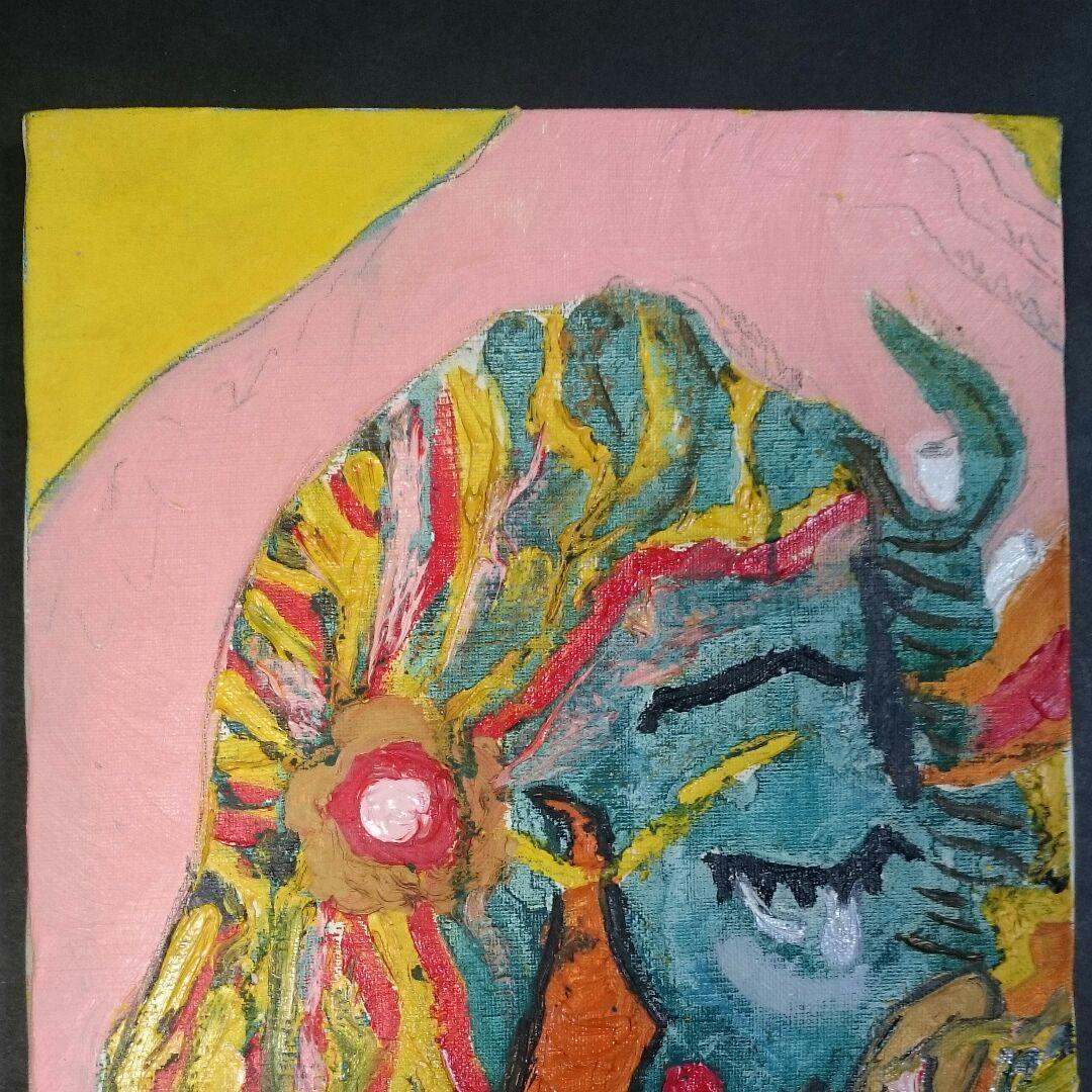 西谷拓磨 「hang over」現代ポップアーティスト 油彩 絵画 本物保証