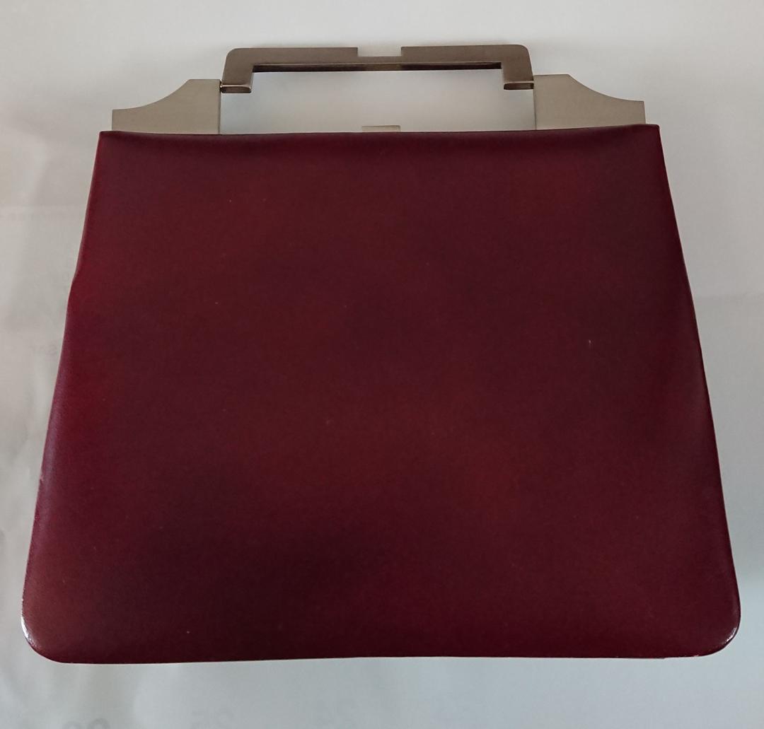 【超希少 新品】約半世紀前 昭和レトロ 本革 ハンドバッグ アンティーク