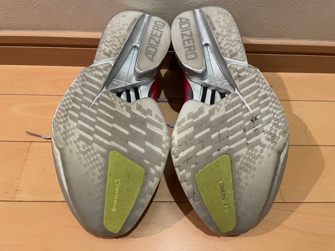 adidas ADIZERO ADIOS PRO4 M グレー/レッド24.0