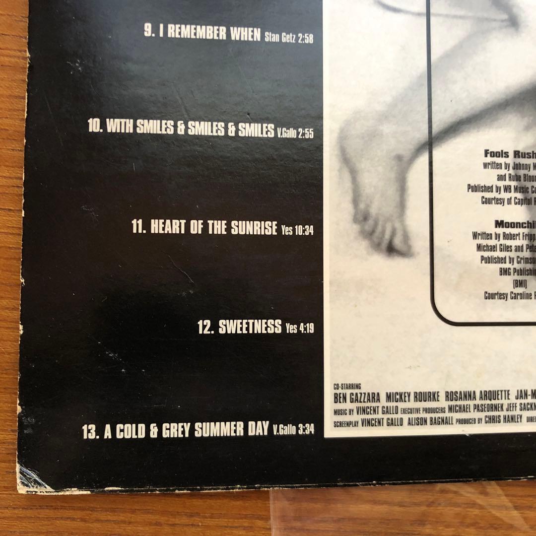 VINCENT GALLO buffalo 66 LP レコード　初回プレス