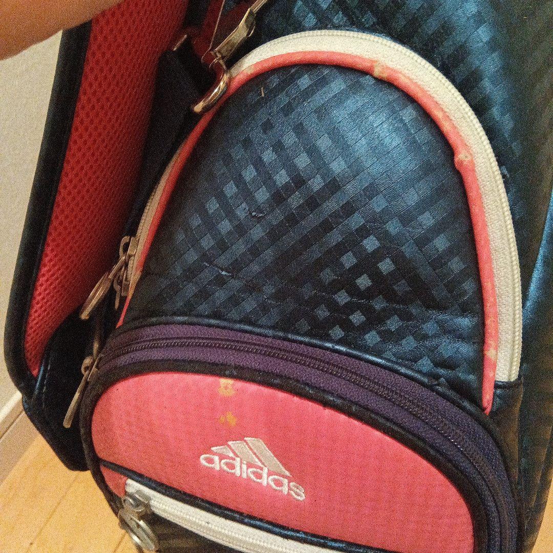 adidas キャディバッグ ネイビー/ピンク