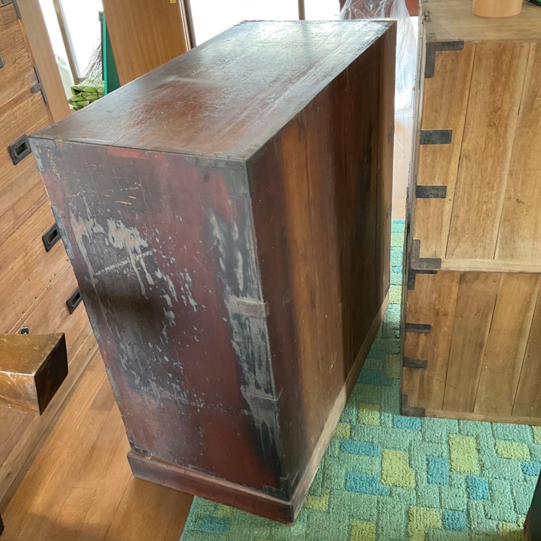 昭和家具　木製4段箪笥 ダークブラウン　　⑤