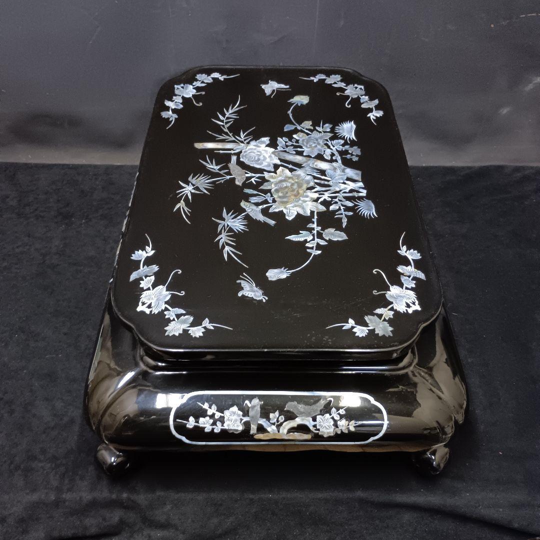 螺鈿 漆器の花台