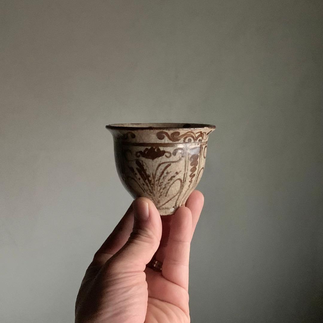 絵瀬戸 盃 ぐい呑み ちょこ 酒器No.2 古美術 古道具 アンティーク