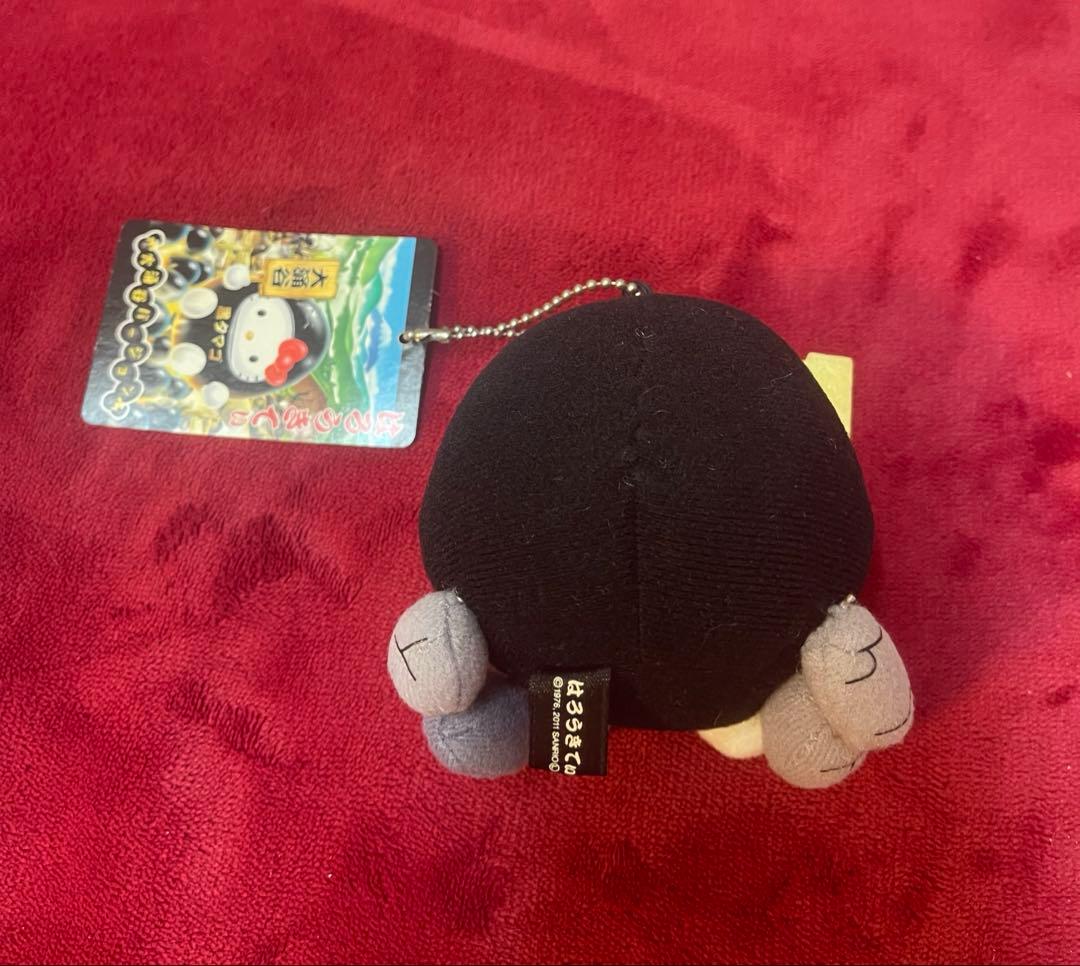 レア·新品☆ご当地キティ ぬいぐるみ 大涌谷 黒タマゴ　キーホルダー