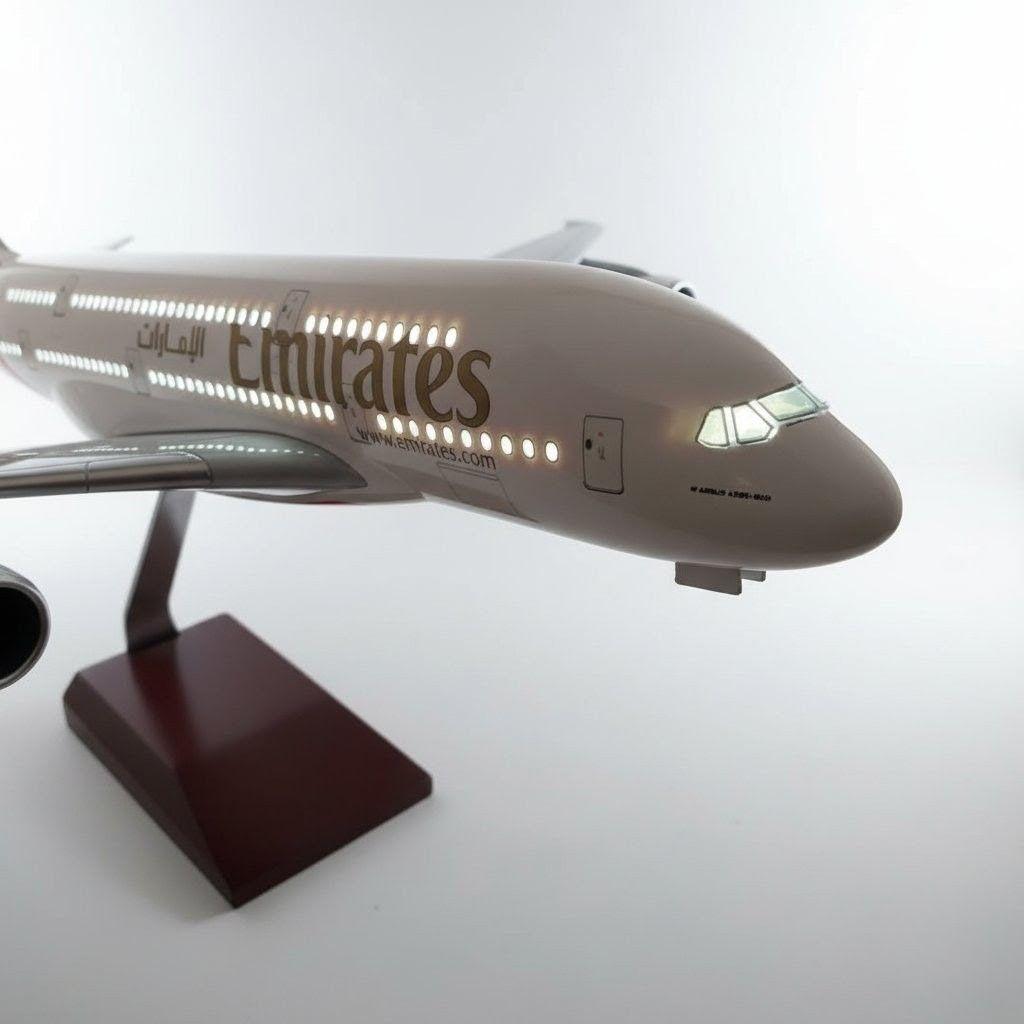 エミレーツ航空 A380 1:160スケール 46cm LEDモデル 照明点灯!