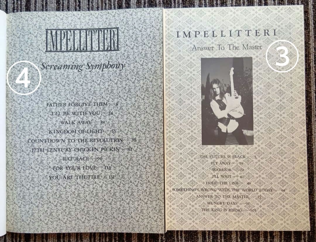 Impellitteri スコア インペリテリ 楽譜 ギタースコア 6冊セット