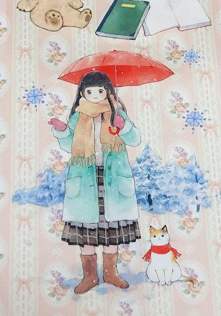 ✩のこり２✩J1033＃雪落的声音(PET)鲸落印象切り売り海外人物マステ女の子